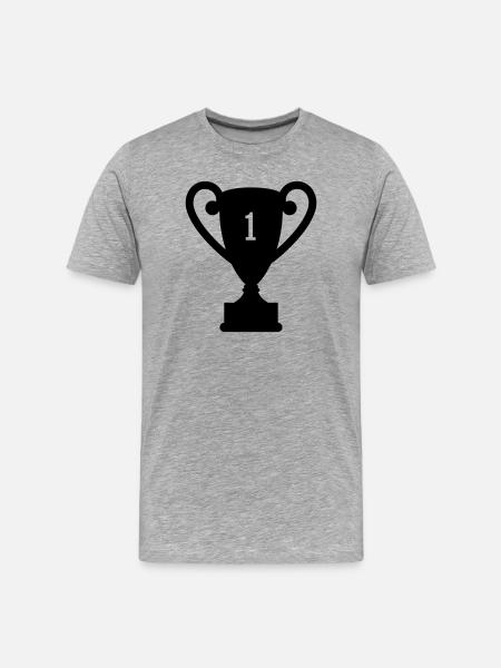 trophy award - Men's Premium Organic T-Shirt - heather grey