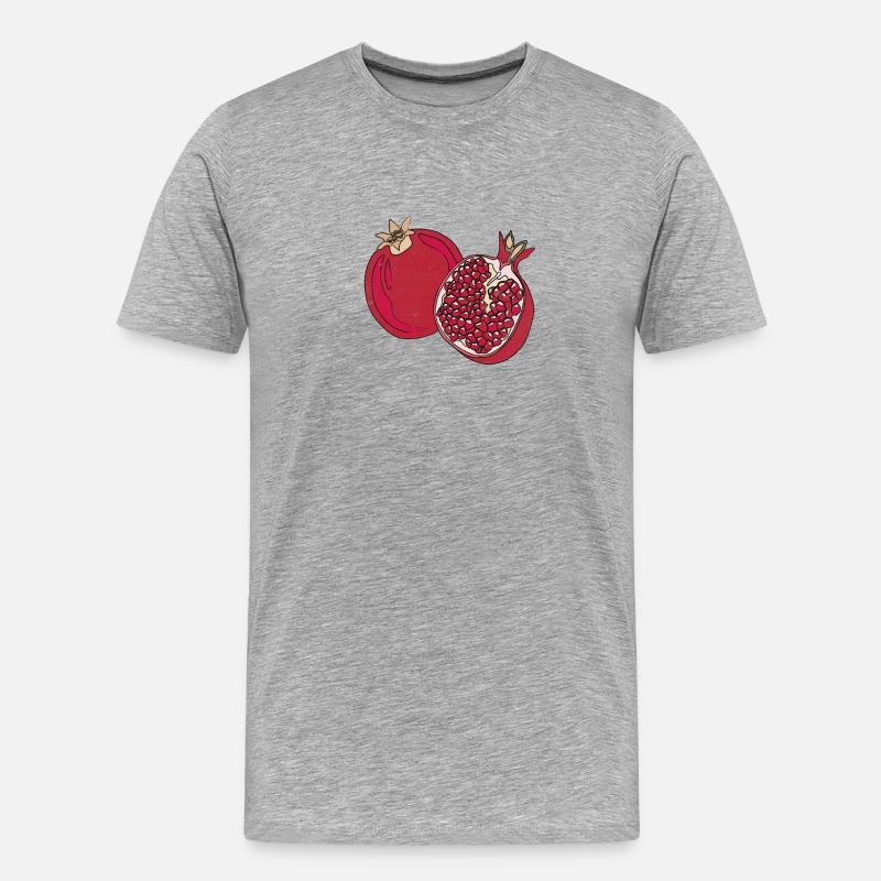 Grapefruit Sommer Frucht Lecker Spaß Geschenk - Männer Premium Bio T-Shirt - Grau meliert