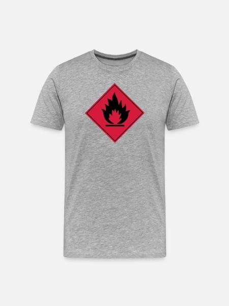 Flammable - Men's Premium Organic T-Shirt - heather grey