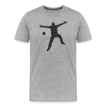 Handball Torwart - Männer Premium Bio T-Shirt - Grau meliert - Vorne - Damien (186cm)