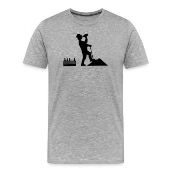 Construction worker - Men's Premium Organic T-Shirt - heather grey - Front - Damien (186cm)