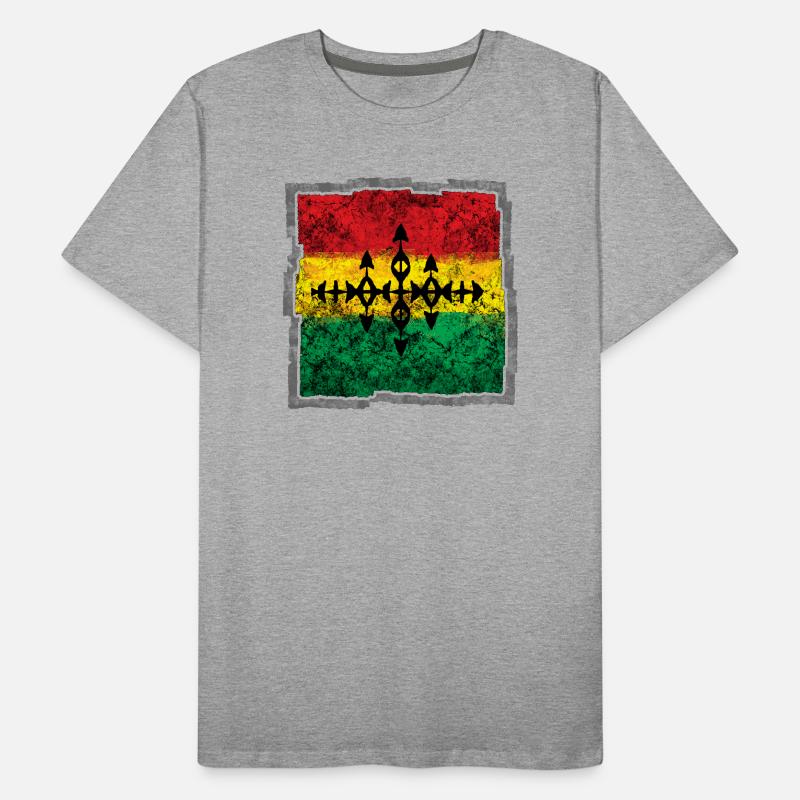 Abstraktes Reggae Färbe-Cross Männer Premium Bio T-Shirt