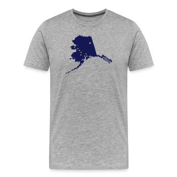alaska - T-shirt bio Premium Homme - gris chiné - Devant - Damien (186cm)