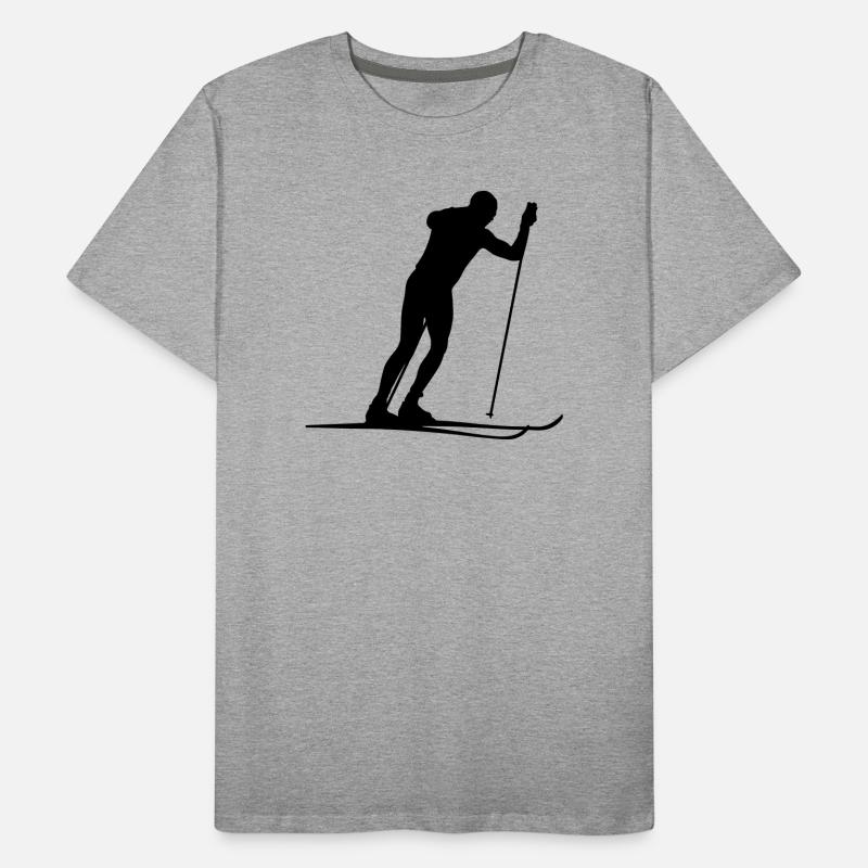 Ski Langlauf Männer Premium Bio T-Shirt