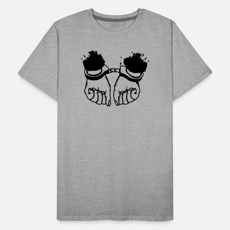 Hände und Handschellen Männer Premium Bio T-Shirt
