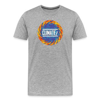 Climate Change Protest Design - Men's Premium Organic T-Shirt - heather grey - Front - Damien (186cm)
