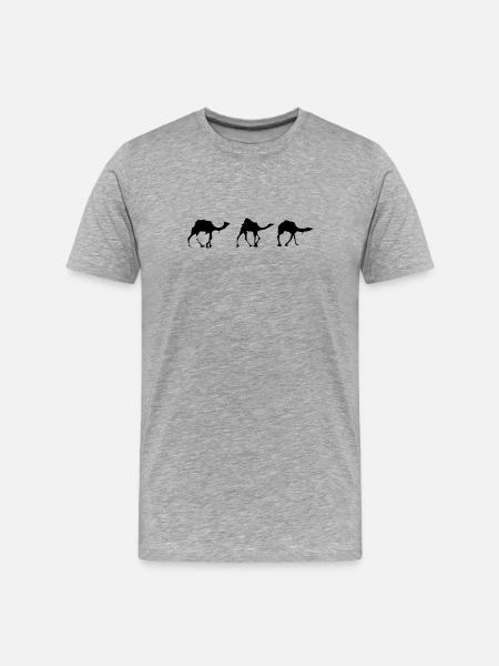Chameaux - T-shirt bio Premium Homme - gris chiné