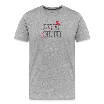 Serial Killer - Männer Premium Bio T-Shirt - Grau meliert - Vorne - Damien (186cm)