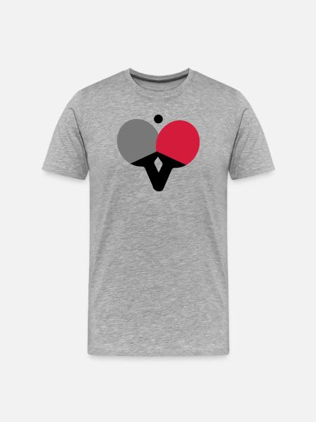 Table Tennis - Männer Premium Bio T-Shirt - Grau meliert