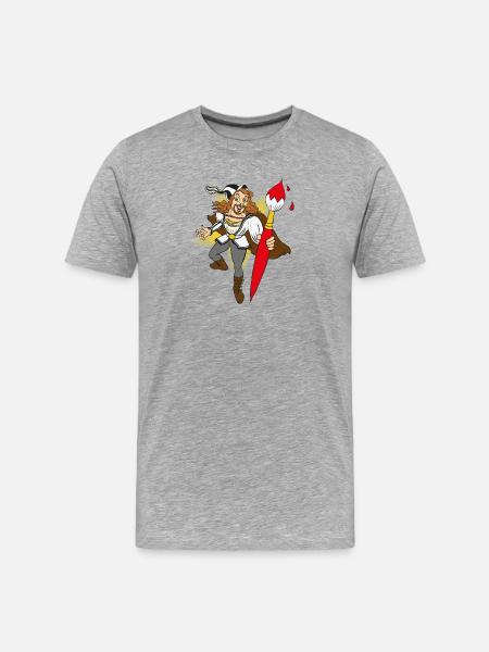 duerer-comic - T-shirt bio Premium Homme - gris chiné