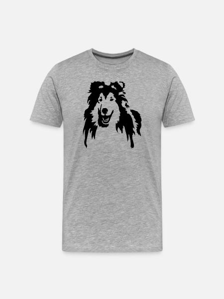 Collie - T-shirt bio Premium Homme - gris chiné