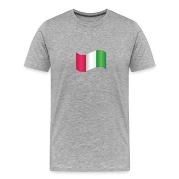  Italian Flag  - Men's Premium Organic T-Shirt - heather grey - Front - Damien (186cm)