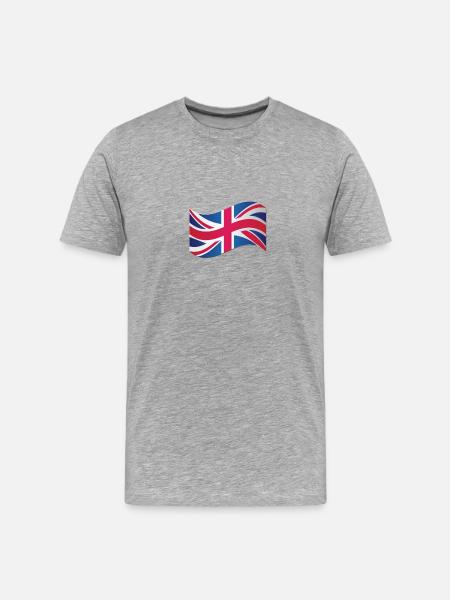 Union Jack Flag Illustration - Men's Premium Organic T-Shirt - heather grey