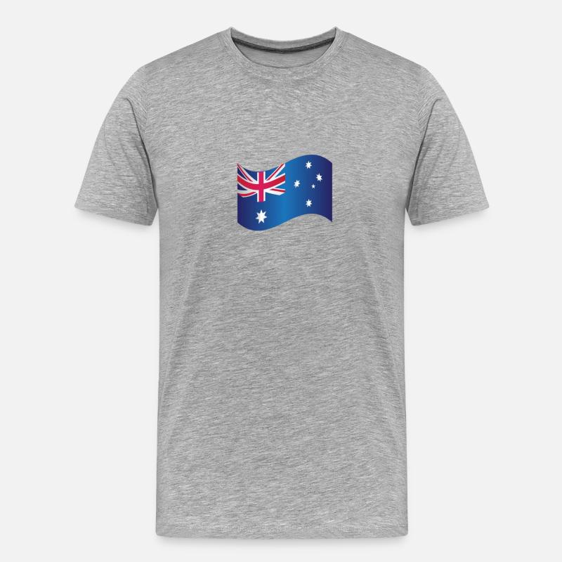Australische Flagge - Männer Premium Bio T-Shirt - Grau meliert