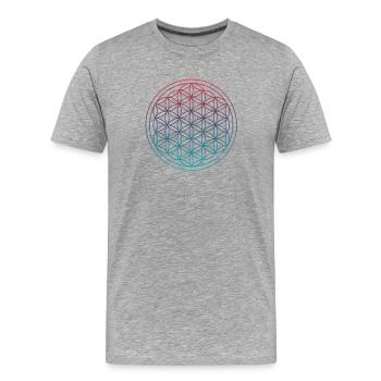 Yoga - Männer Premium Bio T-Shirt - Grau meliert - Vorne - Damien (186cm)