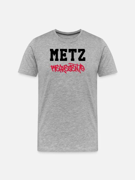 Metz Représente ! - T-shirt bio Premium Homme - gris chiné