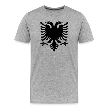 albanie 2013 800.dpi HD - Männer Premium Bio T-Shirt - Grau meliert - Vorne - Damien (186cm)