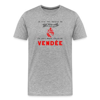 Sold - therapy - Men's Premium Organic T-Shirt - heather grey - Front - Damien (186cm)