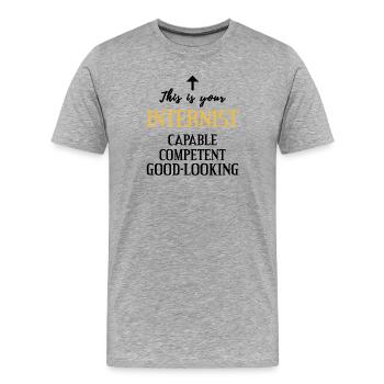 Aerzte Internist Innere Medizin lustig Geschenk - Männer Premium Bio T-Shirt - Grau meliert - Vorne - Damien (186cm)