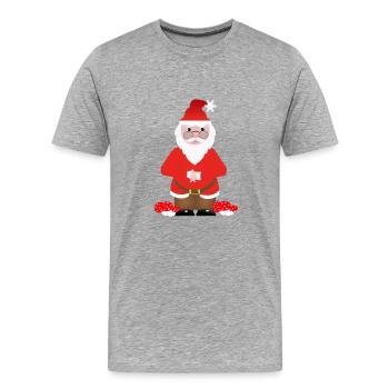 Santa Claus - Men's Premium Organic T-Shirt - heather grey - Front - Damien (186cm)