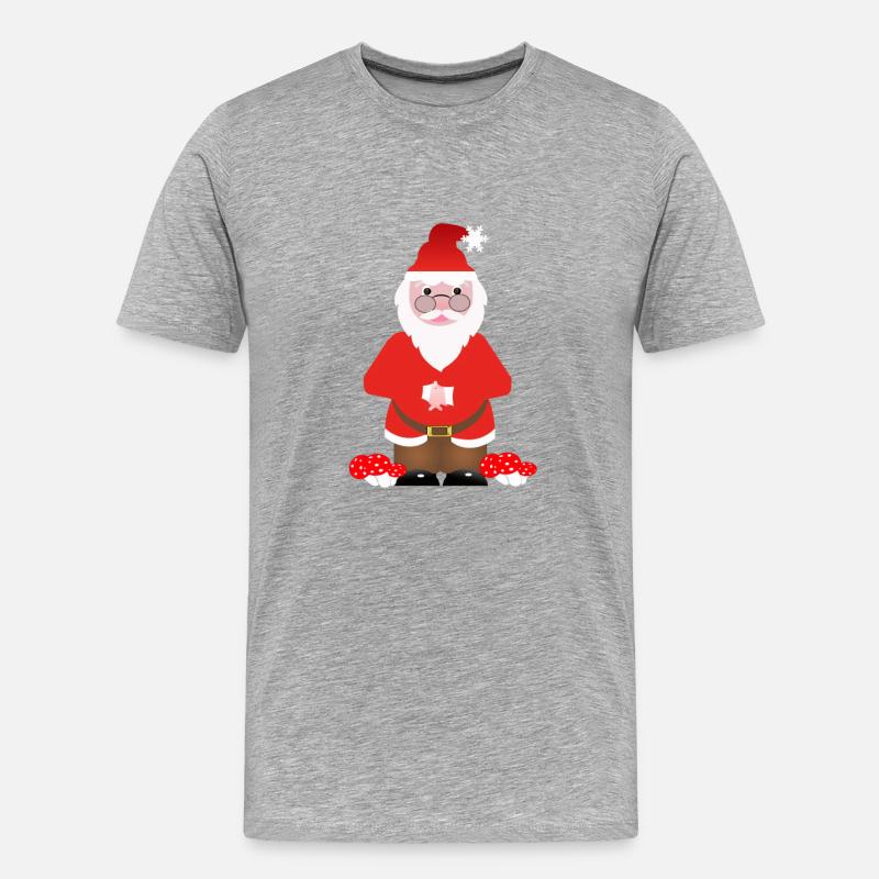 Weihnachtsmann - Männer Premium Bio T-Shirt - Grau meliert