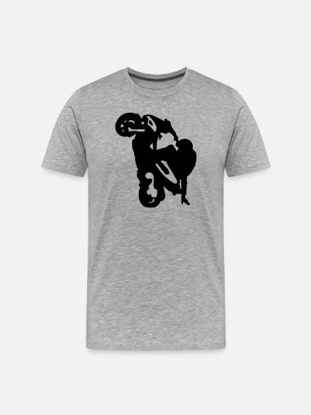 stunt roller - T-shirt bio Premium Homme - gris chiné