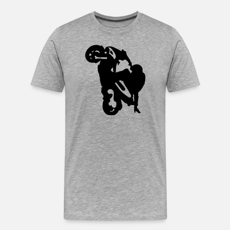 Stunt Roller - Männer Premium Bio T-Shirt - Grau meliert