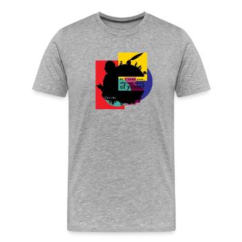 Johann Wolfgang von Goethe - T-shirt bio Premium Homme - gris chiné - Devant - Damien (186cm)