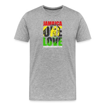 Jamaica One Love Underground - T-shirt bio Premium Homme - gris chiné - Devant - Damien (186cm)