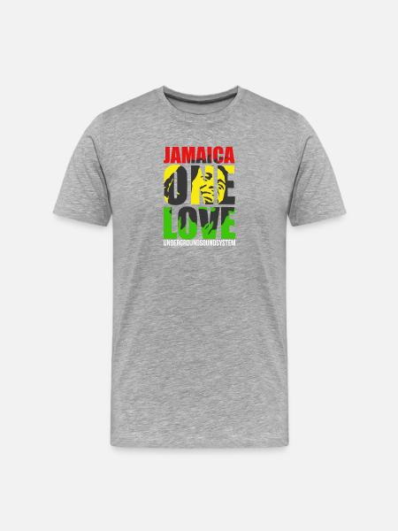 Jamaica One Love Underground - Men's Premium Organic T-Shirt - heather grey