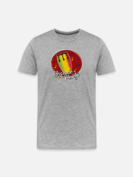 Reggae Party Drum Tee - Men's Premium Organic T-Shirt - heather grey
