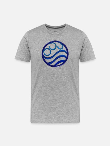water - Men's Premium Organic T-Shirt - heather grey