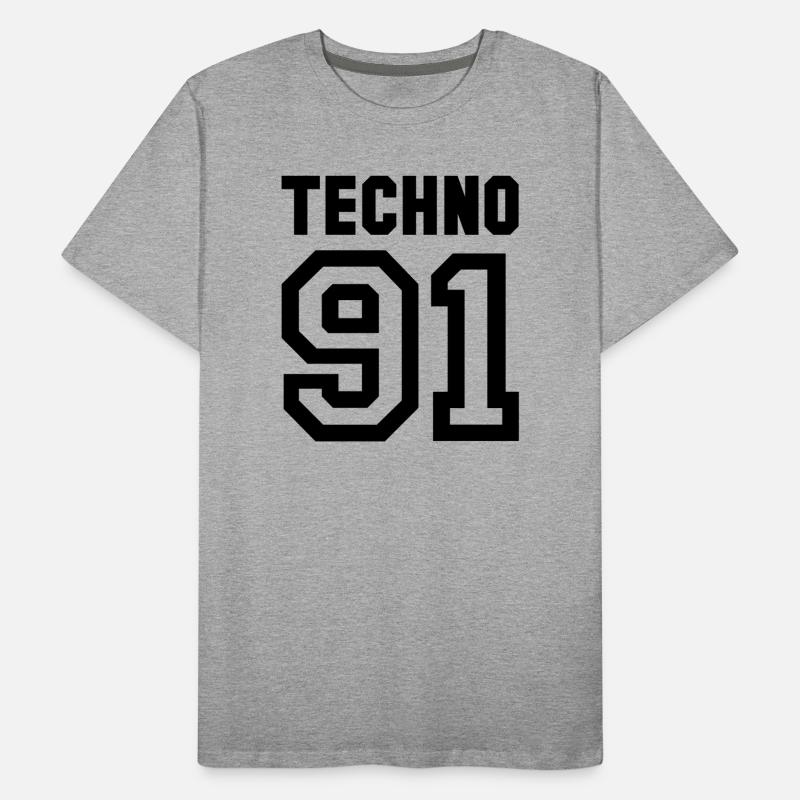 TECHNO Rave Techno 90s 90er Männer Premium Bio T-Shirt