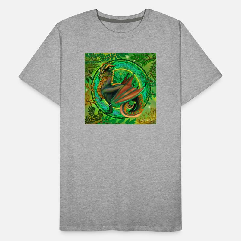 dragon vert forestier T-shirt bio Premium Homme