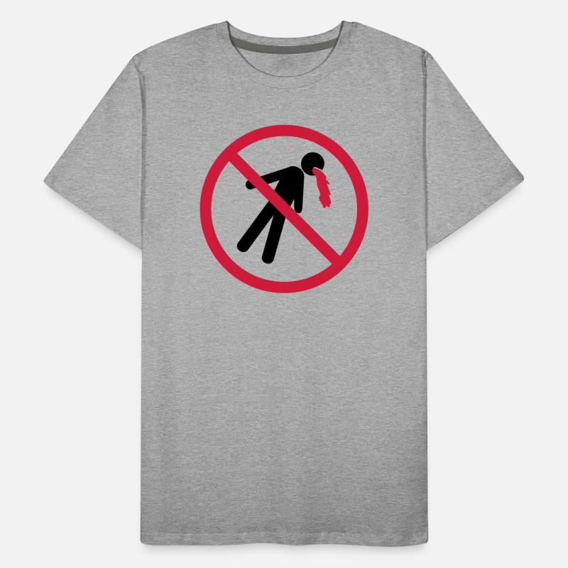 puke forbidden shield no blood funny vomit Men's Premium Organic T-Shirt