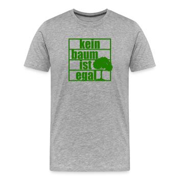 No tree does not matter Climate protection Climate change Forest - Men's Premium Organic T-Shirt - heather grey - Front - Damien (186cm)