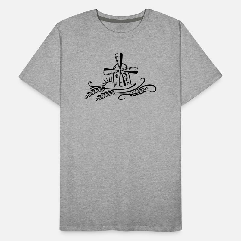 Baker, grain, mill, corn, sun Men's Premium Organic T-Shirt