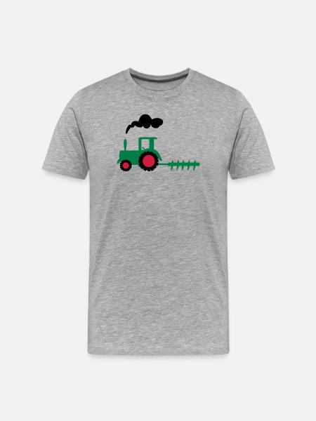 tractor - Men's Premium Organic T-Shirt - heather grey