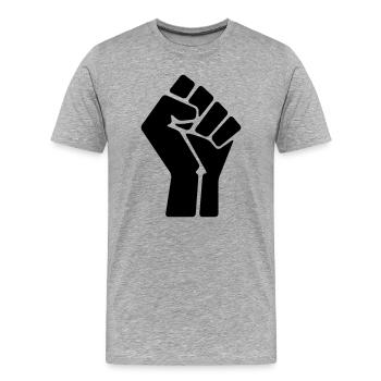 Faust - Männer Premium Bio T-Shirt - Grau meliert - Vorne - Damien (186cm)