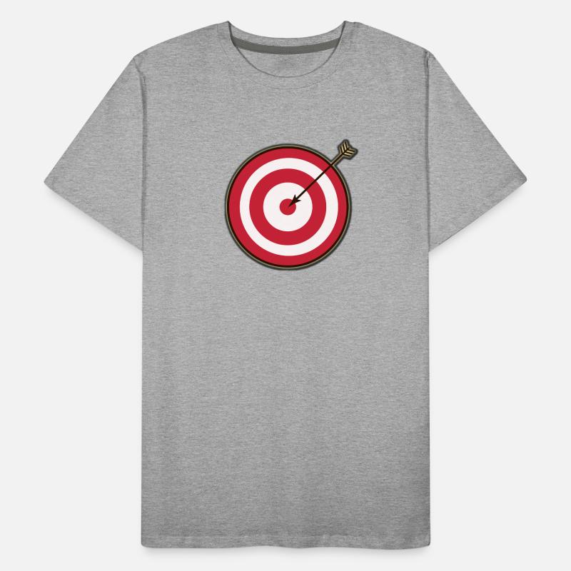 Flèche cible touchée T-shirt bio Premium Homme
