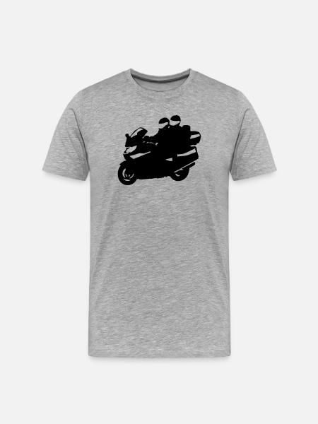 motorcycle tourer - Men's Premium Organic T-Shirt - heather grey