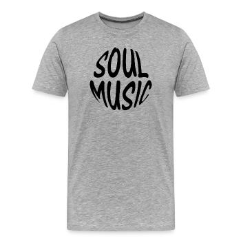 soul music music Musik vibes beat black hip hop - Men's Premium Organic T-Shirt - heather grey - Front - Damien (186cm)