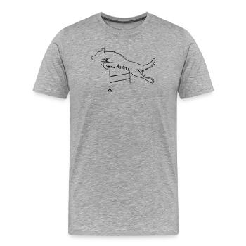 Agility Dog - Männer Premium Bio T-Shirt - Grau meliert - Vorne - Damien (186cm)