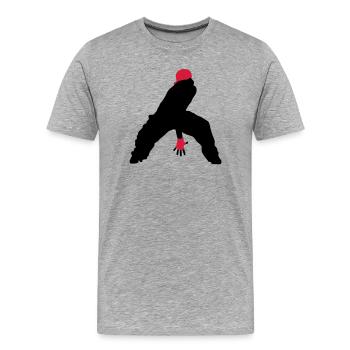 hip hop - Men's Premium Organic T-Shirt - heather grey - Front - Damien (186cm)