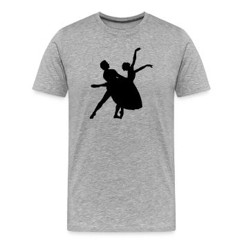 ballet - T-shirt bio Premium Homme - gris chiné - Devant - Damien (186cm)