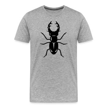 A stag beetle - Men's Premium Organic T-Shirt - heather grey - Front - Damien (186cm)