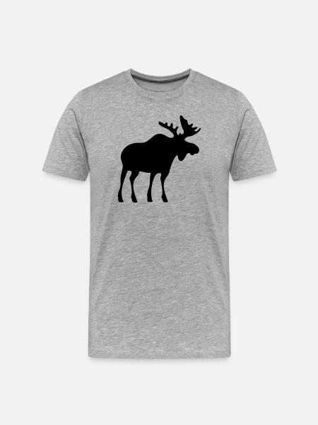 moose - Men's Premium Organic T-Shirt - heather grey
