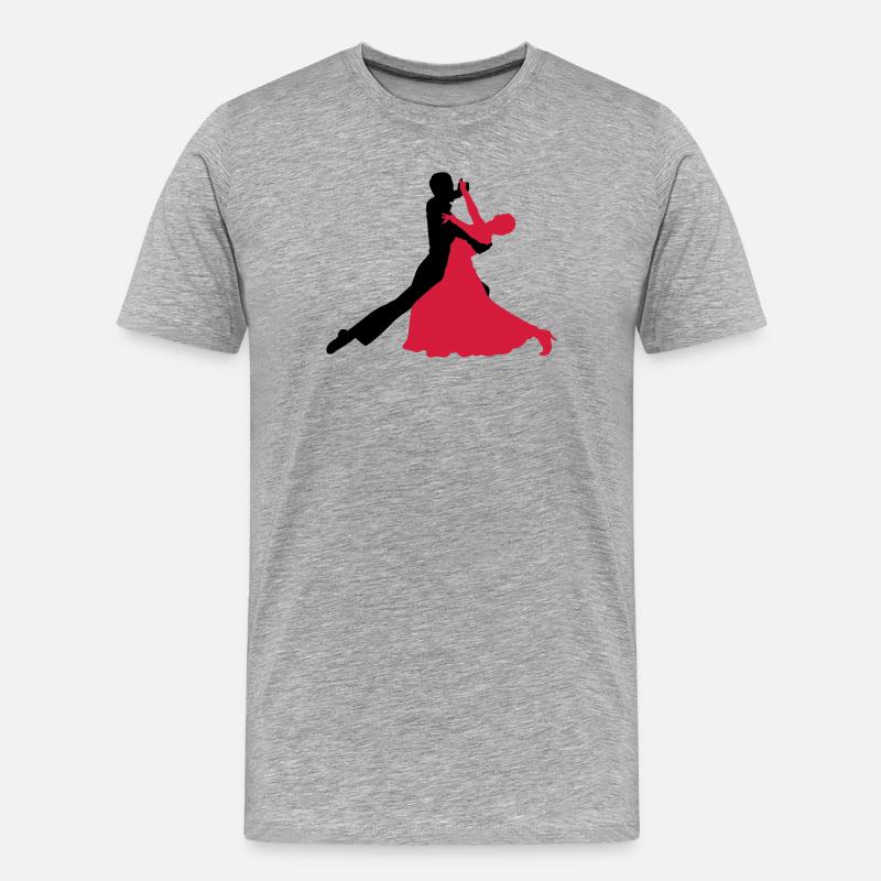 Tanzpaar - Männer Premium Bio T-Shirt - Grau meliert