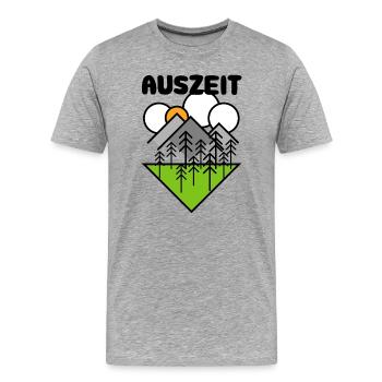 Time-Out Nature Camp Camper Camping Paysage Icône - T-shirt bio Premium Homme - gris chiné - Devant - Damien (186cm)
