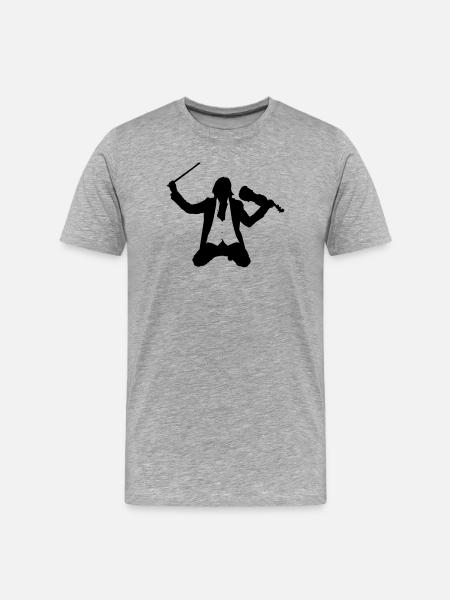 violoniste - T-shirt bio Premium Homme - gris chiné